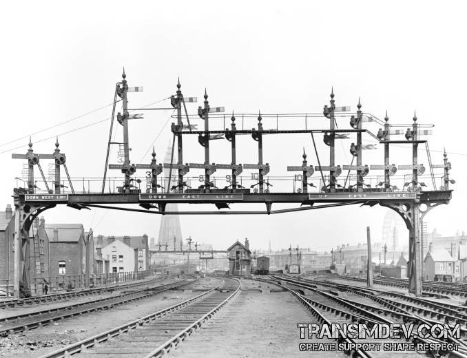 Railway signals at Blackpool 1921