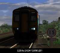 Class 156 approaching Doverport