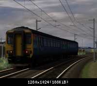 Class 156 rounds a bend near Harwich