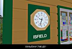 Isfield station clock