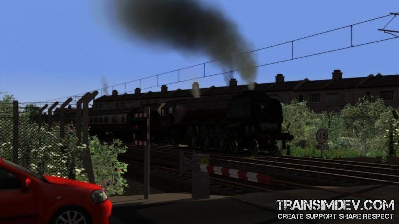 Waiting patiently at one of the Level Crossings which use custom sounds