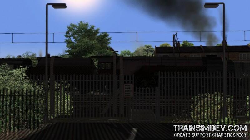 Steam Special passing a pedestrian crossing