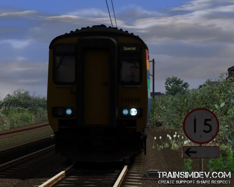 Class 156 approaching Doverport