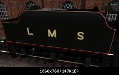 Tender's new lining and lettering